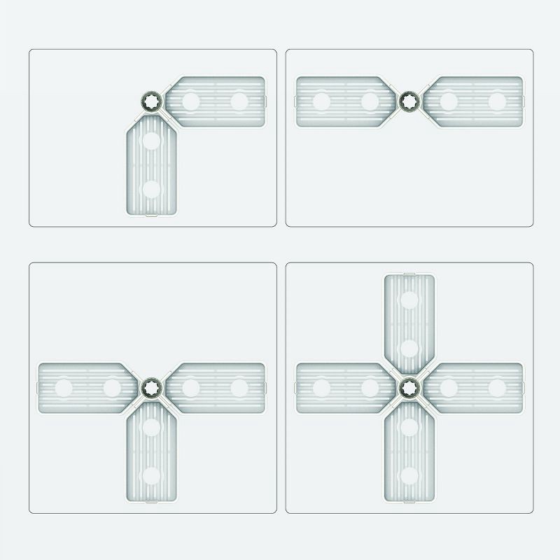 slide 5 of 5, Aluminum Corner Tension Pole Caddy Gray - Threshold™: Bath Organizer with Adjustable Shelves, 1 ct