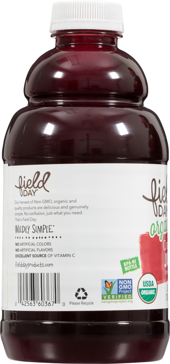 slide 8 of 13, Field Day Organic Cranberry Juice from Concentrate - 32 fl oz, 32 oz