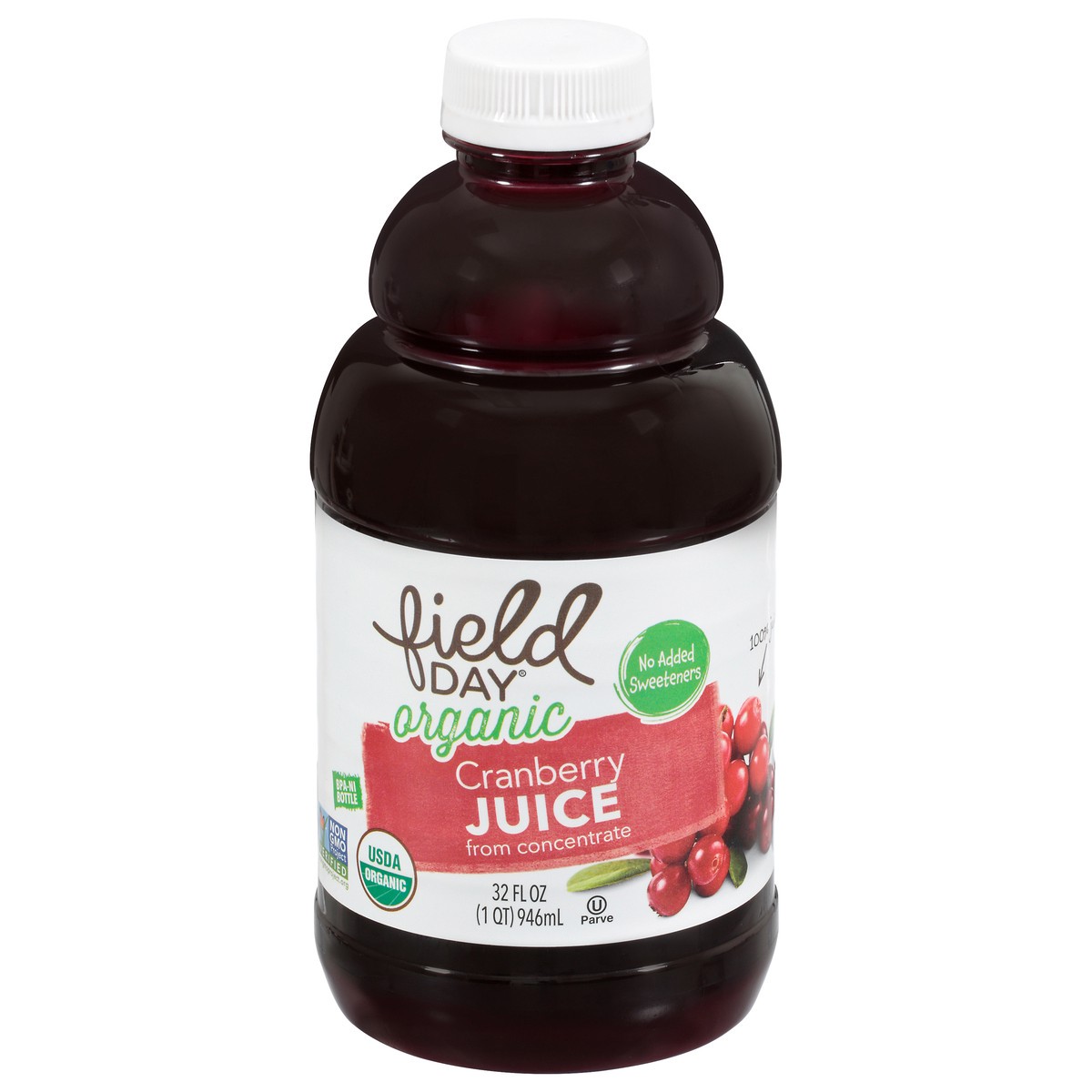 slide 1 of 13, Field Day Organic Cranberry Juice from Concentrate - 32 fl oz, 32 oz