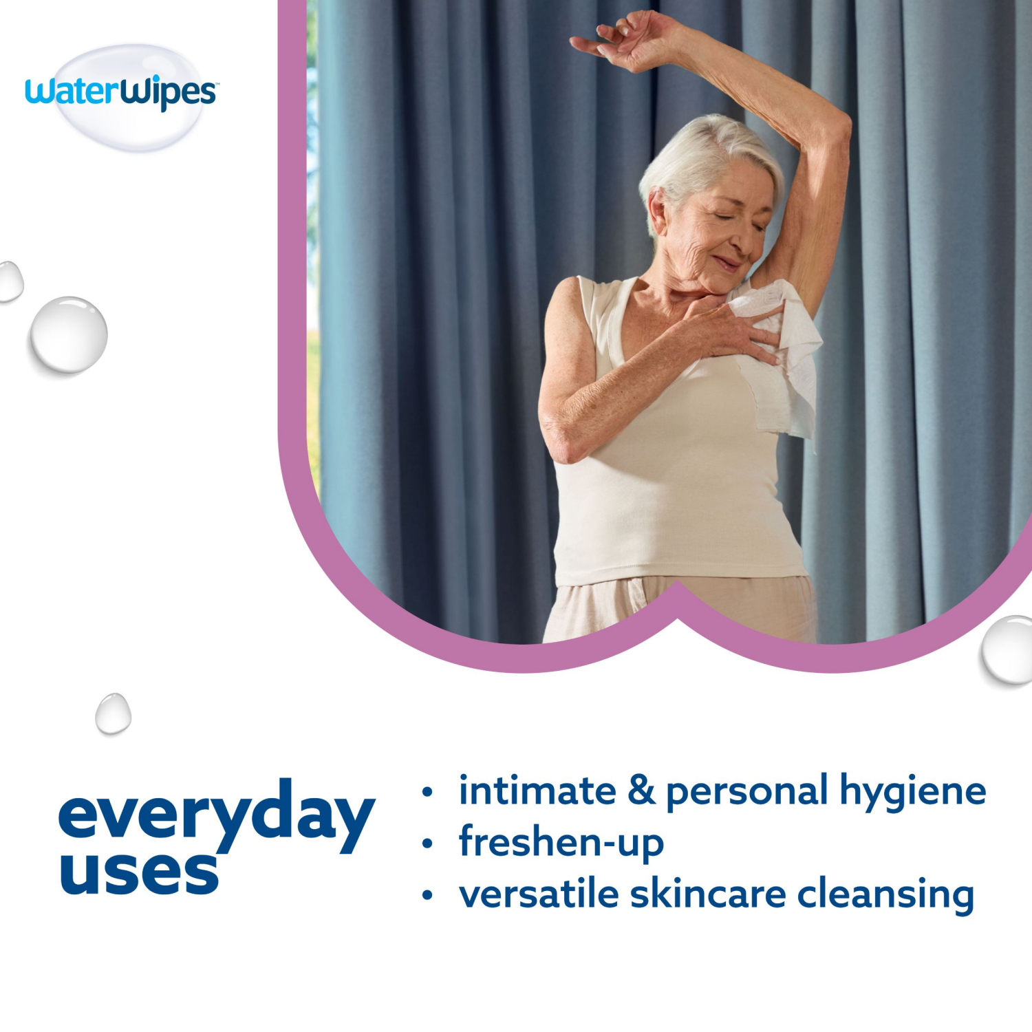 slide 2 of 8, WaterWipes Adult Care 99.9% Water Based Wipes, Unscented & Hypoallergenic for Incontinence & All Over Cleansing, 30 Count (1 Pack), 30 ct, 1 ct