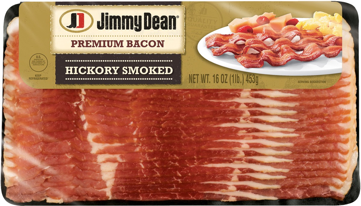 slide 5 of 6, Jimmy Dean Premium Hickory Smoked Bacon, 16 oz, 453.59 g