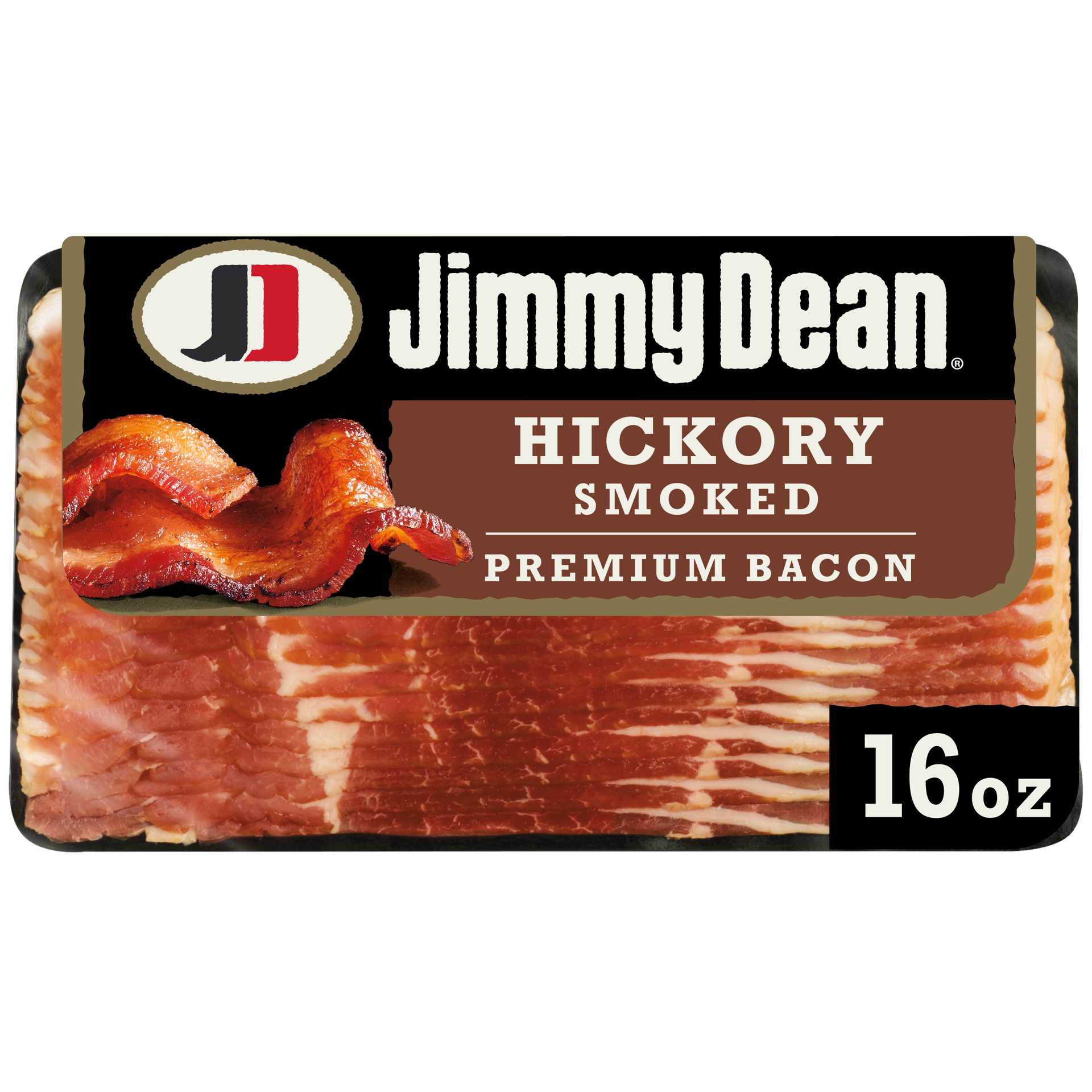 slide 1 of 6, Jimmy Dean Premium Hickory Smoked Bacon, 16 oz, 453.59 g