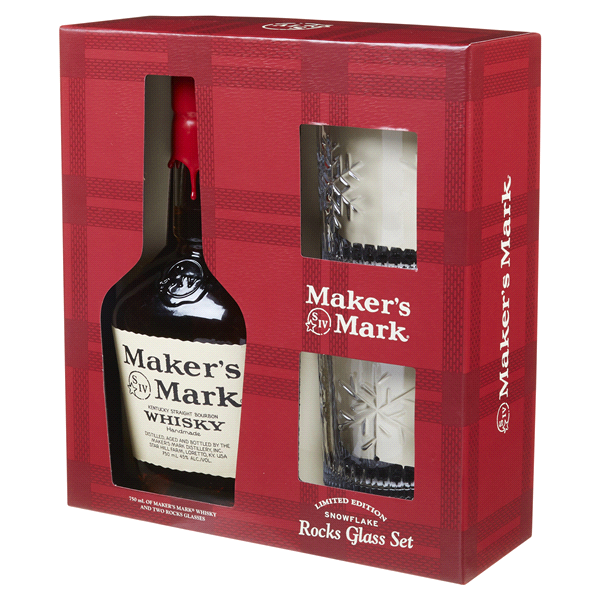 Maker's Mark Kentucky Bourbon Gift Set with Rock Glasses / 750 ml -  Marketview Liquor