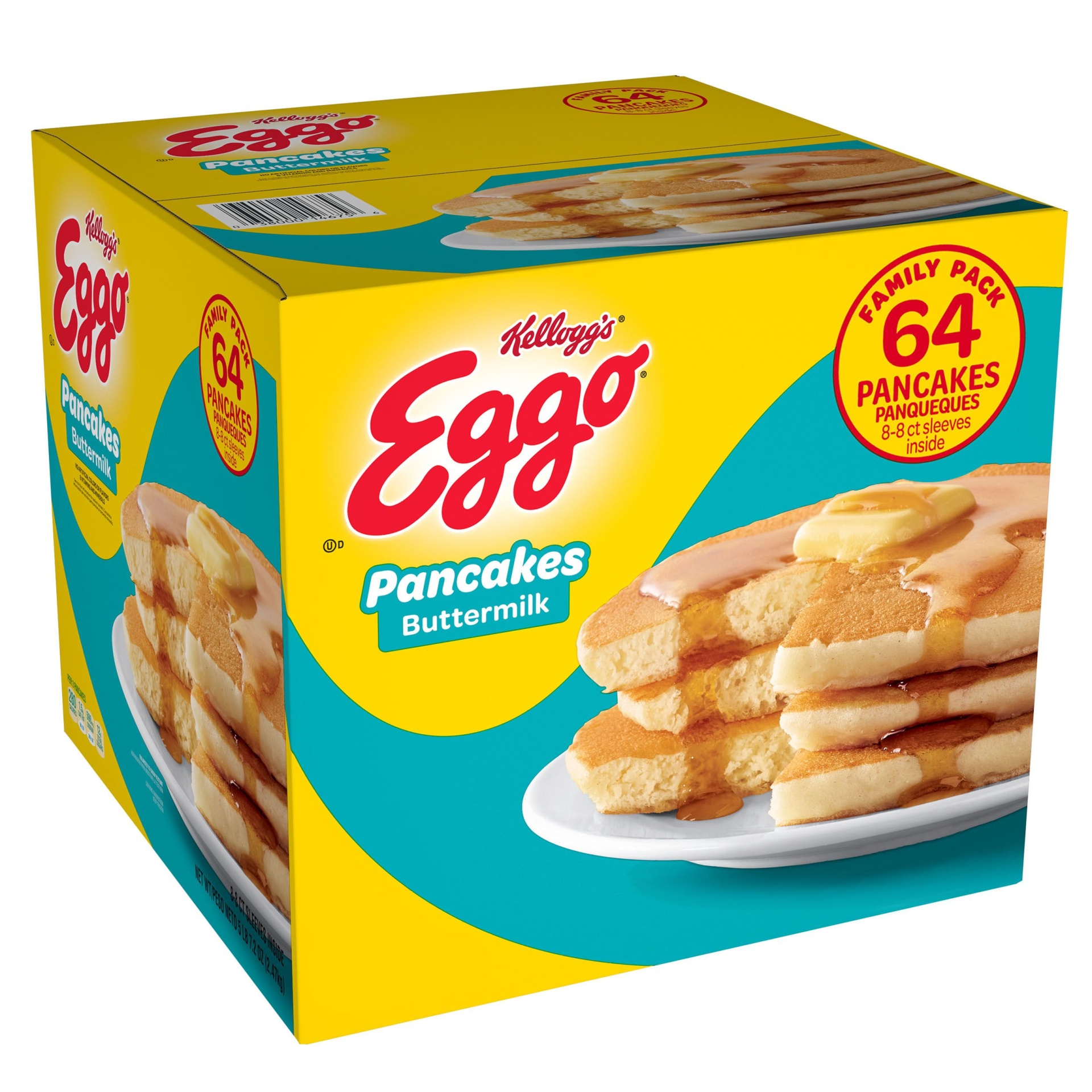 slide 1 of 6, Eggo Frozen Pancakes, Frozen Breakfast, Buttermilk, 87.2 oz