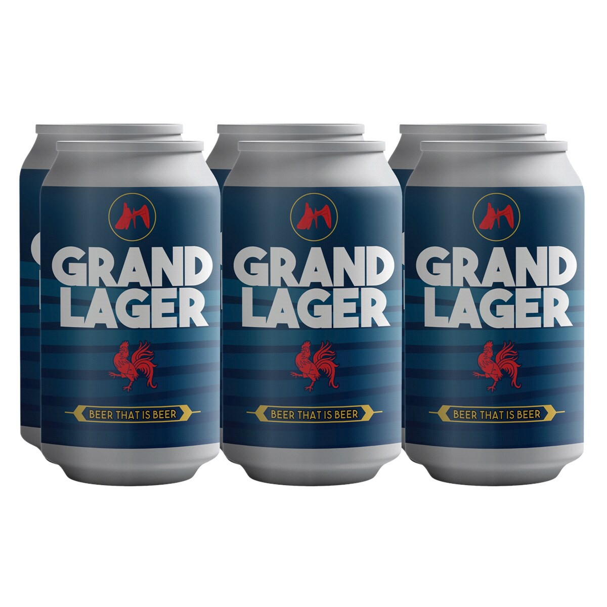 slide 1 of 1, Vivant Grand Lager, 6 ct; 12 oz