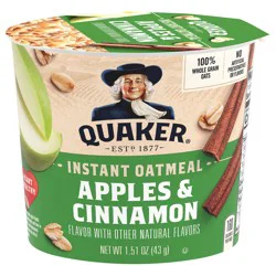 Quaker Oatmeal, Instant, Apples & Cinnamon