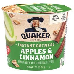 Quaker Oatmeal, Instant, Apples & Cinnamon