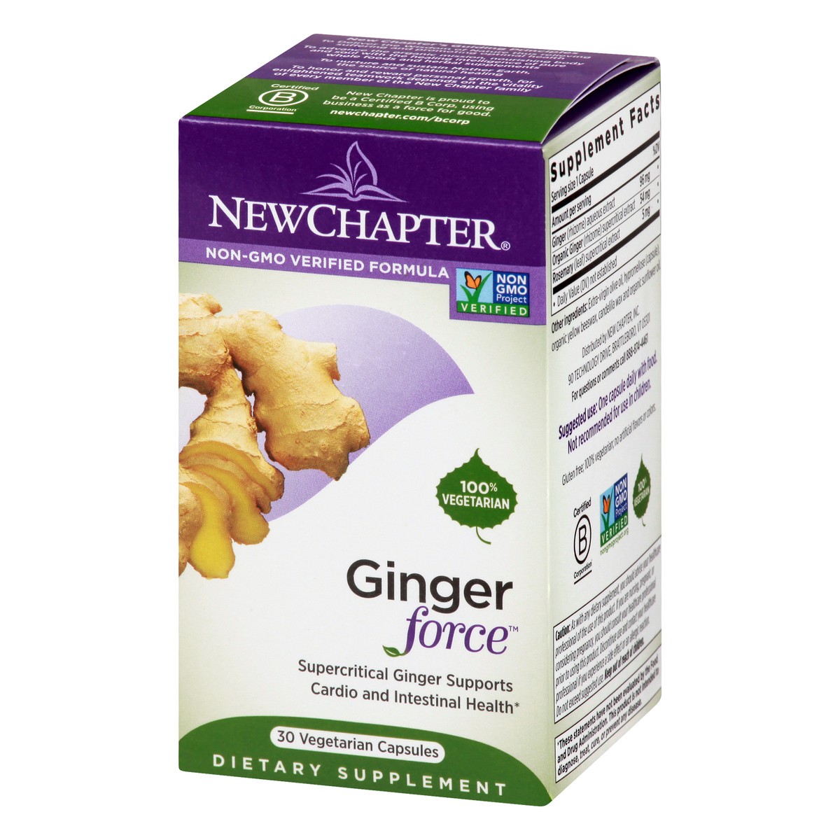 slide 3 of 12, New Chapter Vegetarian Capsules Ginger 30 ea, 30 ct