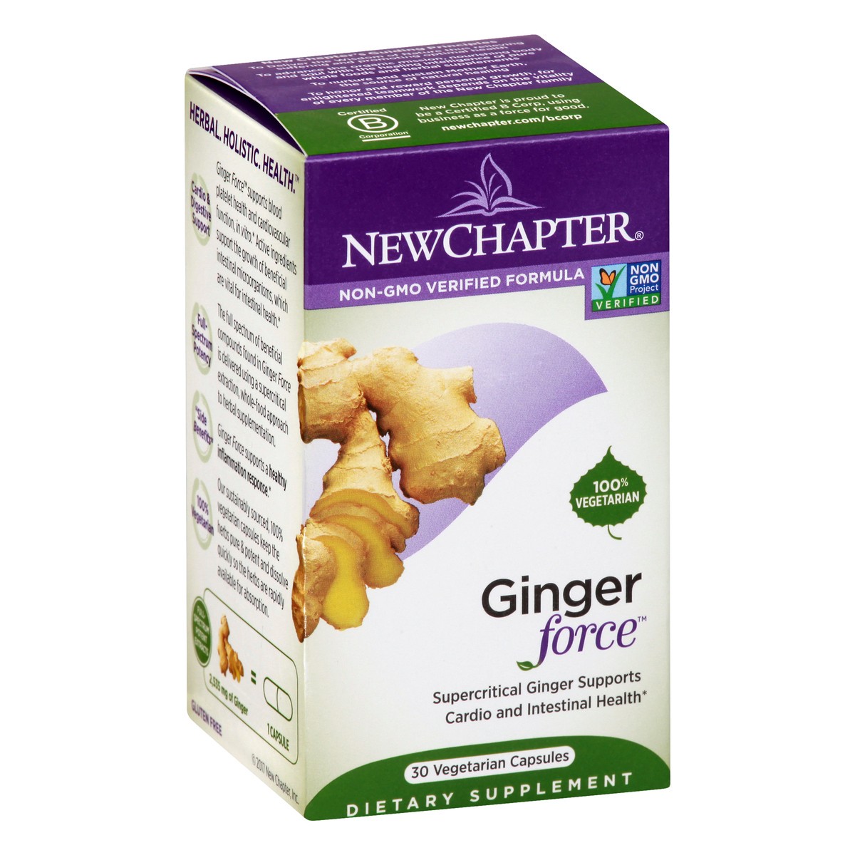 slide 12 of 12, New Chapter Vegetarian Capsules Ginger 30 ea, 30 ct