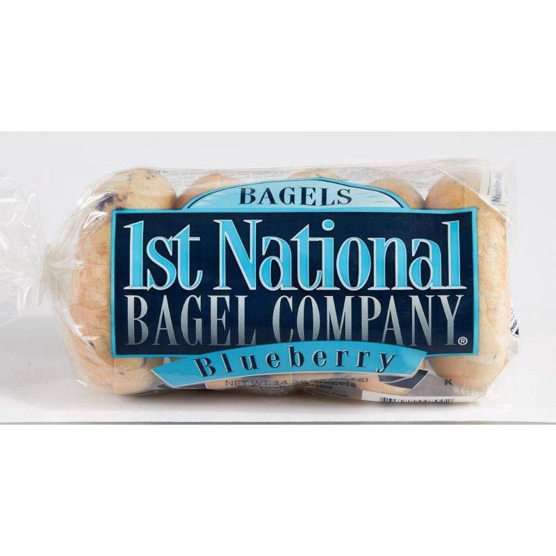 slide 2 of 2, 1st National Bagel Company Blueberry Bagels, 5 ct; 14.25 oz