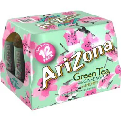 AriZona Green Tea with Ginseng and Honey - 12pk/16 fl oz Bottles
