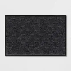 1'6"x2'6" Crochet Utility Doormat Gray - Threshold™