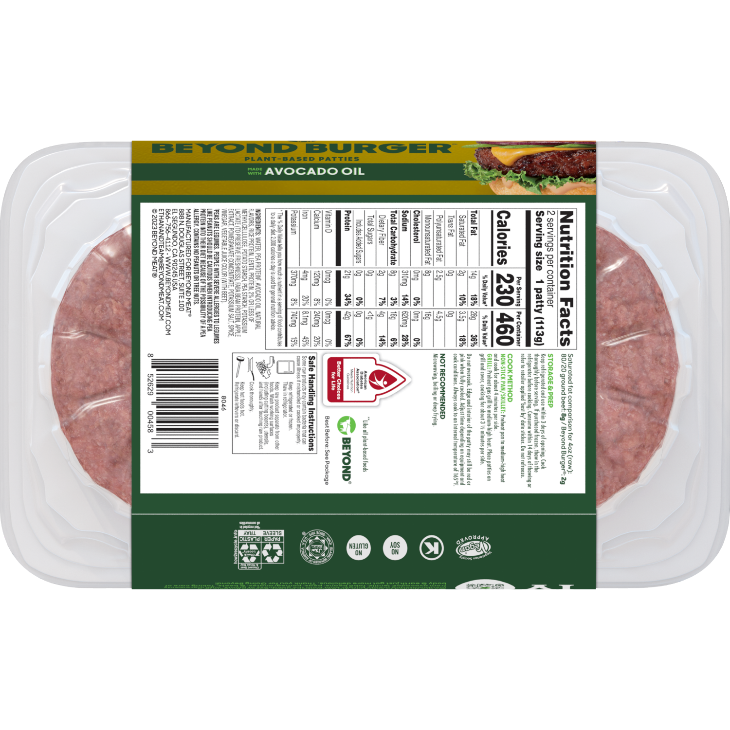 slide 2 of 8, Beyond Meat Beyond Burger Plant-Based Patties 2 - 4 oz Trays, 2 ct