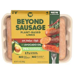 Beyond Meat Beyond Sausage Plant-Based Sausage Links, Hot Italian, 4 Pk / 14 Oz