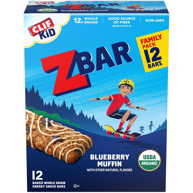 slide 1 of 10, Clif Kid Zbar Blueberry Muffin - 12ct, 12 ct
