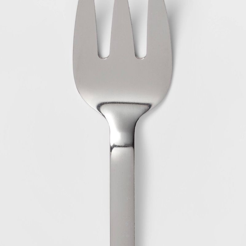 slide 3 of 3, 3pc Squared Straight Serving Set - Room Essentials™: Stainless Steel Utensils, Serving Fork & Spoons, Dishwasher-Safe, 3 ct