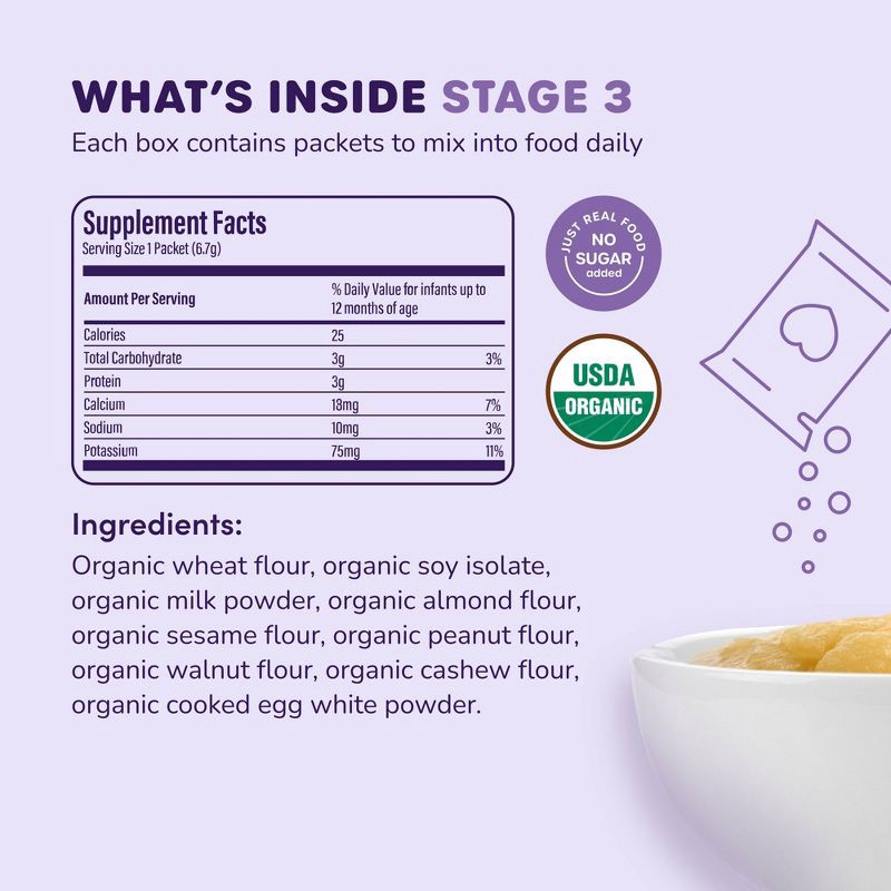 slide 7 of 7, Ready, Set, Food! Early Allergen Introduction Mixins Baby Meals - Stage 3 - 1oz, 3 x 1 oz