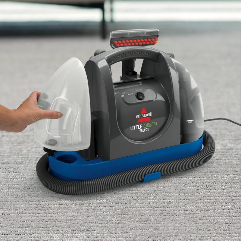 slide 2 of 6, BISSELL Little Green Portable Carpet Cleaner 3" Cleaning Path Blue: Electric Floor Care Appliance, 48 oz Tank, 15 ft Cord, 48 oz, 15 ft