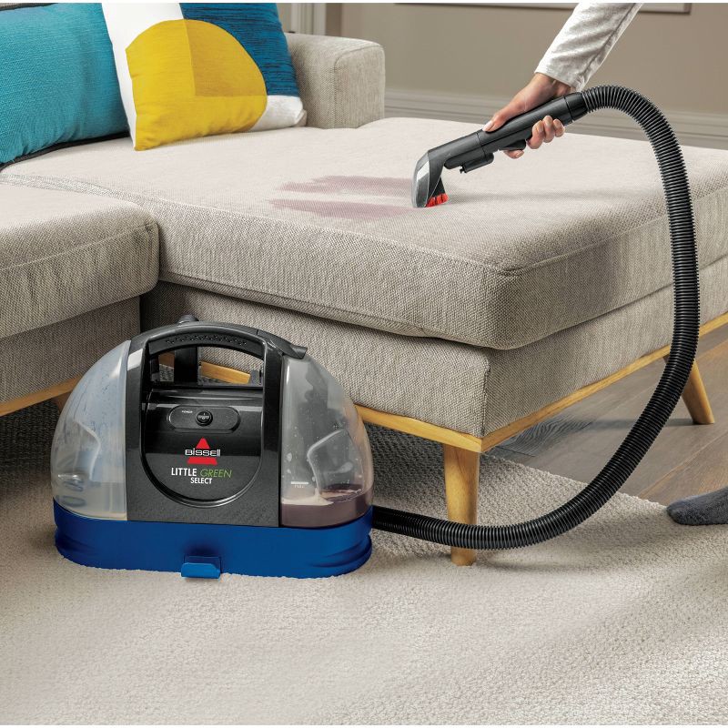 slide 3 of 6, BISSELL Little Green Portable Carpet Cleaner 3" Cleaning Path Blue: Electric Floor Care Appliance, 48 oz Tank, 15 ft Cord, 48 oz, 15 ft