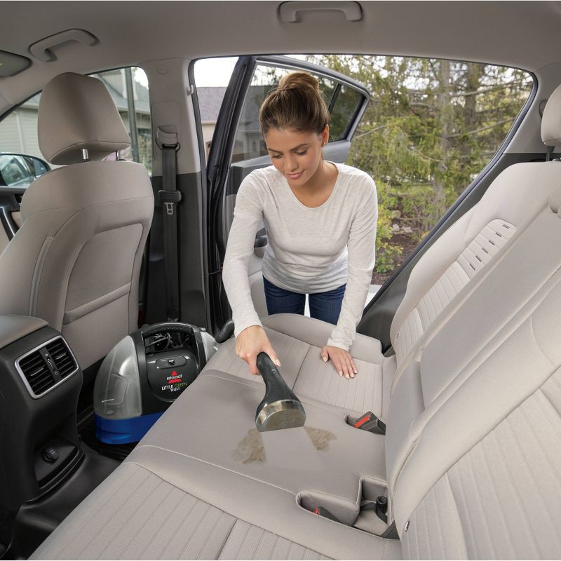 slide 5 of 6, BISSELL Little Green Portable Carpet Cleaner 3" Cleaning Path Blue: Electric Floor Care Appliance, 48 oz Tank, 15 ft Cord, 48 oz, 15 ft