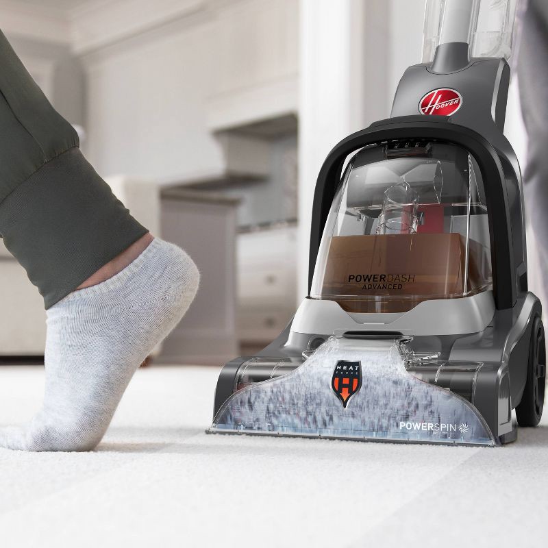 slide 8 of 10, Hoover PowerDash Advanced Compact Carpet Cleaner Machine with Above Floor Cleaning - FH55000: Rug & Carpet Shampooer, Dual Brushes, 1 ct