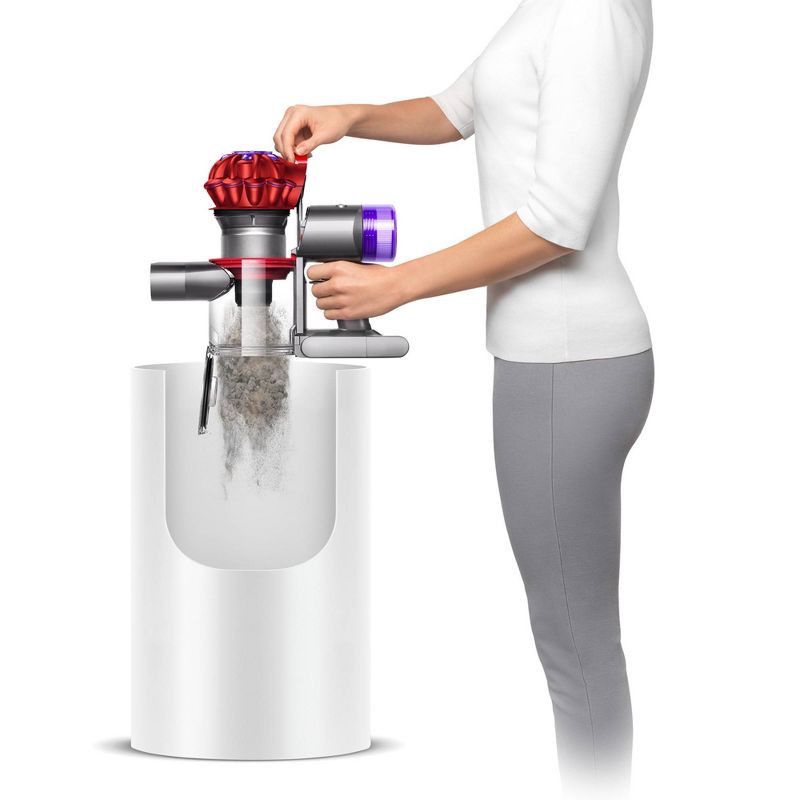 slide 6 of 8, Dyson V8 Origin Cordless Stick Vacuum Red: Multi-Surface, Cyclonic Action, Bagless, 40 Min Run Time, Lithium Ion Battery, 1 ct