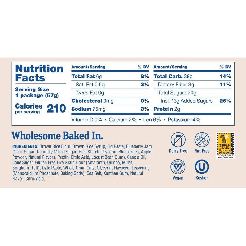 slide 2 of 4, Nature's Bakery Gluten Free Blueberry - 12oz, 12 oz