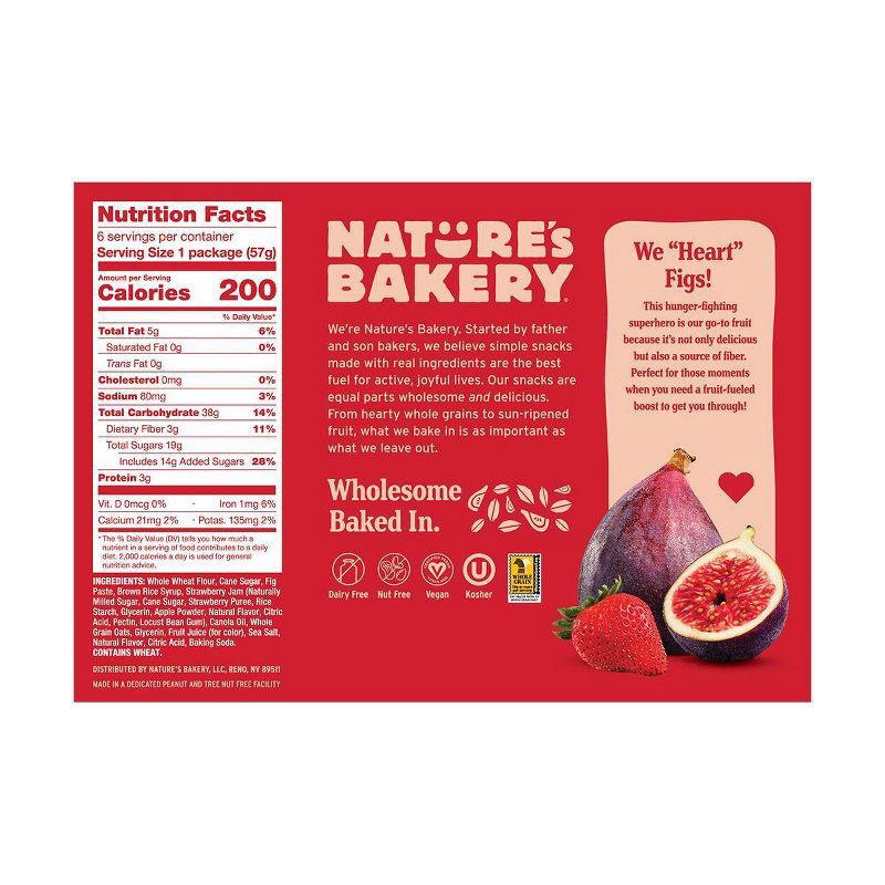 slide 3 of 5, Nature's Bakery Natures Bakery Strawberry - 6ct, 6 ct