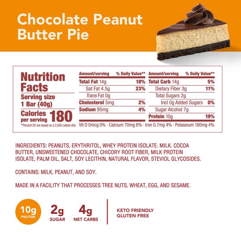 slide 10 of 11, think! Protein Bars Chocolate Peanut Butter Pie - 10g Protein - 16.9oz/12ct, 10 gram, 16.9 oz, 12 ct