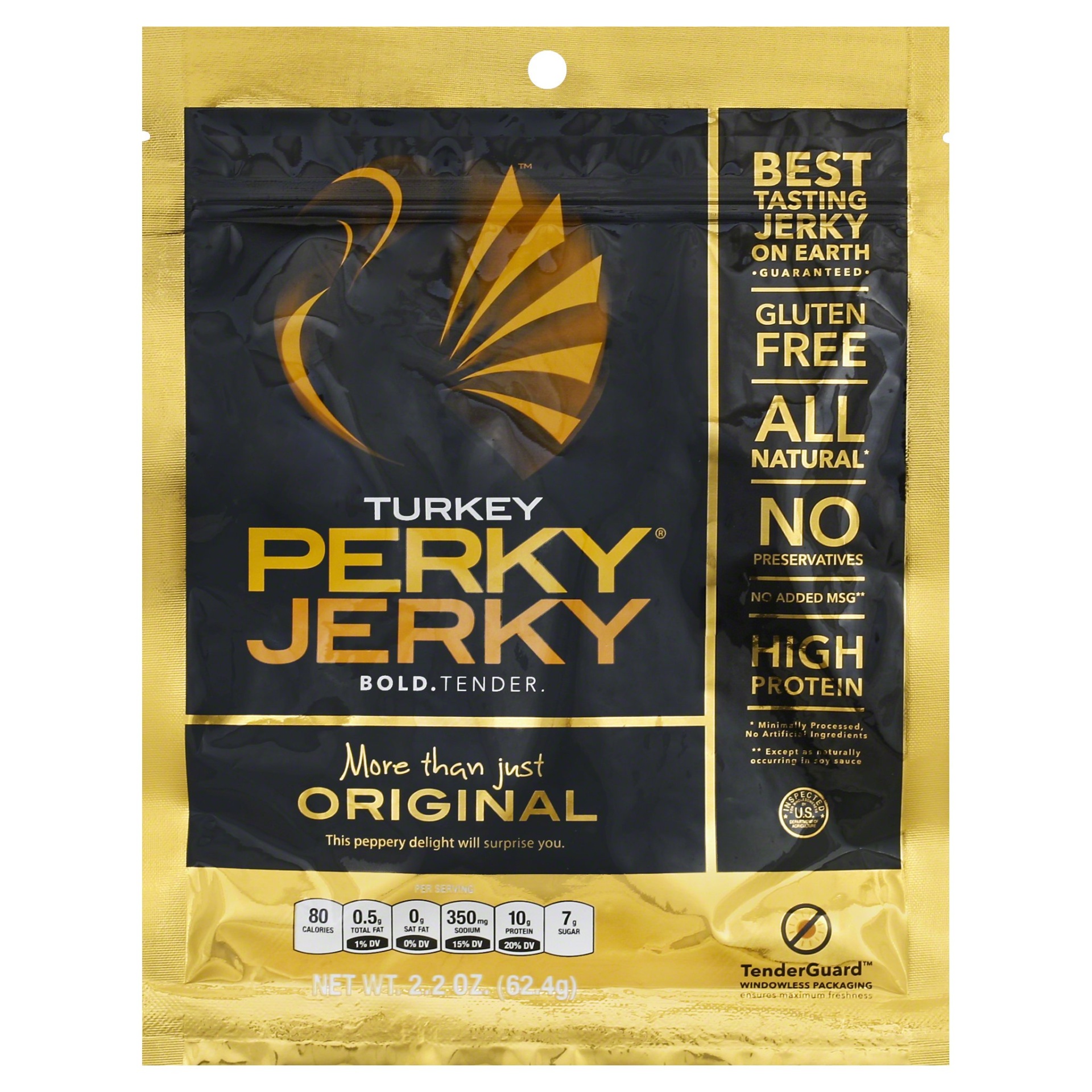 slide 1 of 1, Perky Jerky Original Turkey Jerky, 2.2 oz