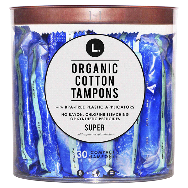 slide 1 of 7, L . L. Organic Tampons - Super, 30 ct