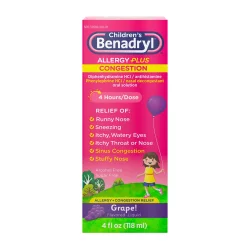 Benadryl Children's Allergy Relief Grape Flavor Liquid
