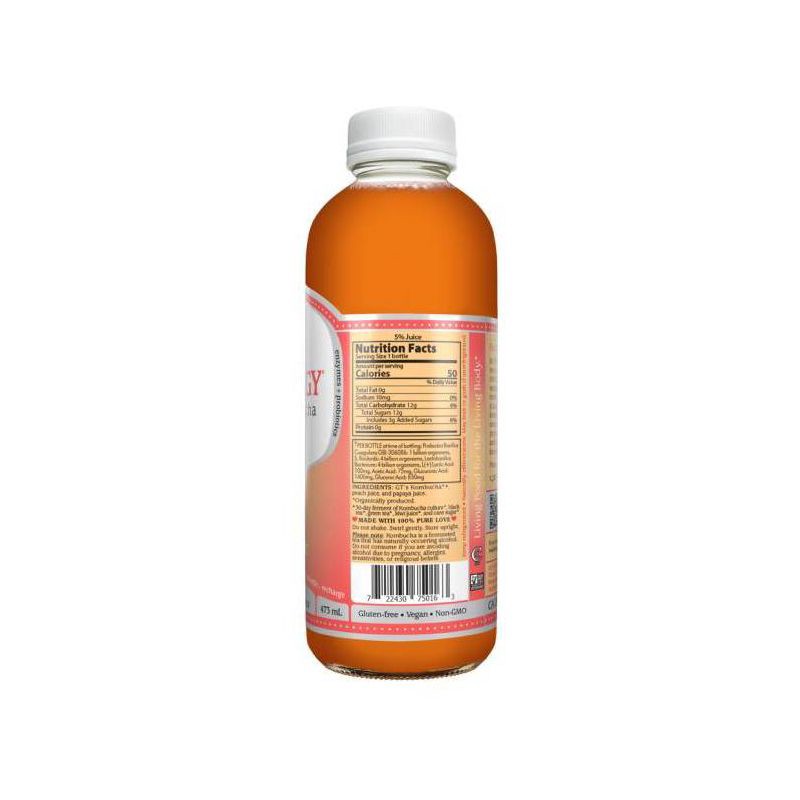 slide 2 of 8, GT's Synergy The Real Kombucha, Peach Paradise – 16 fl oz, 16 fl oz