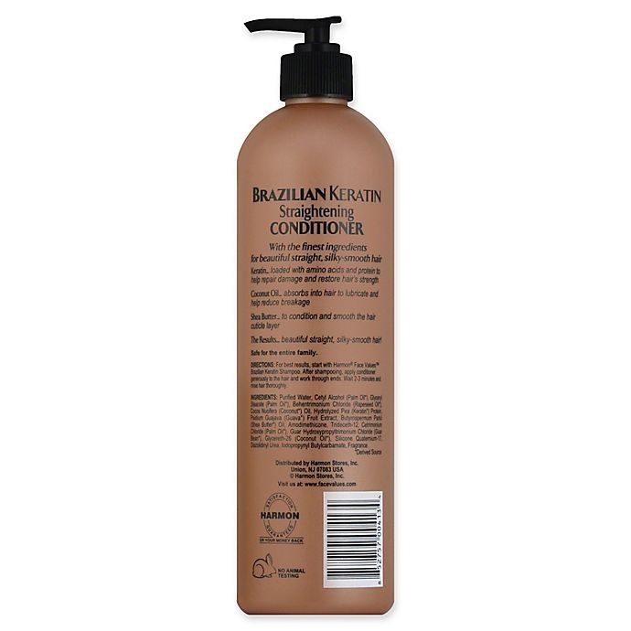 slide 2 of 2, Harmon Face Values Brazilian Keratin Straightening Conditioner, 21 fl oz