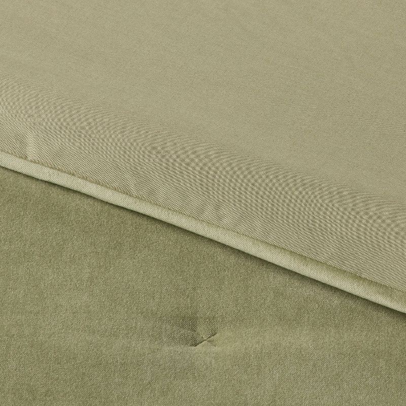 slide 4 of 4, Full/Queen Velvet Comforter and Sham Set Green - Threshold™: Luxurious Bedding, OEKO-TEX Certified, 1 ct