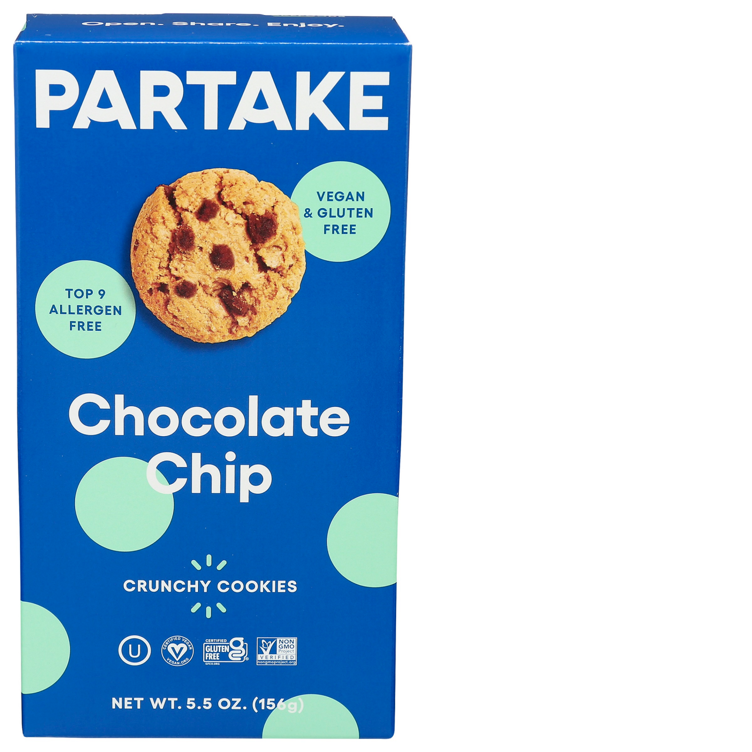 slide 1 of 2, Partake Crunchy Chocolate Chip Cookies 5.5 oz, 5.5 oz