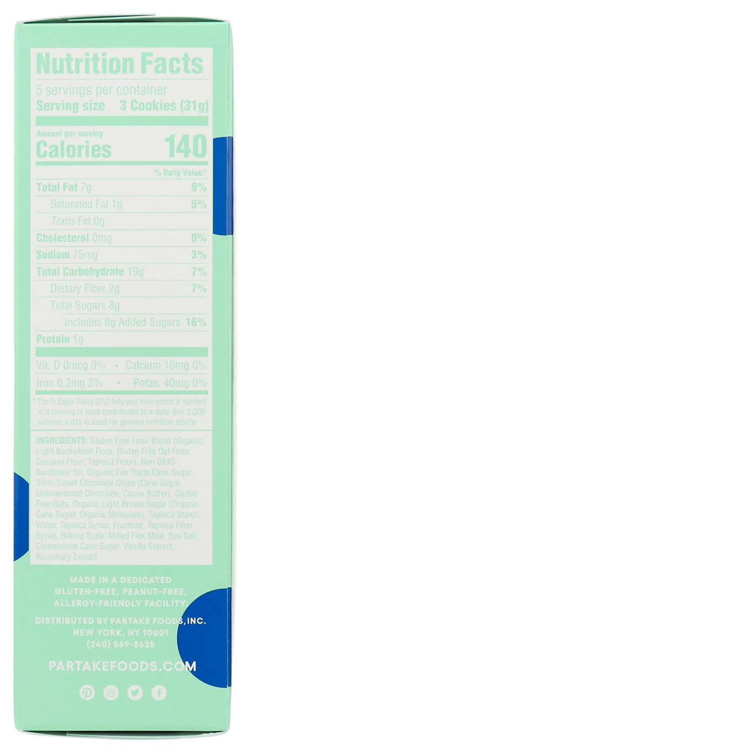 slide 2 of 2, Partake Soft Chocolate Chip Cookies 5.5 oz, 5.5 oz