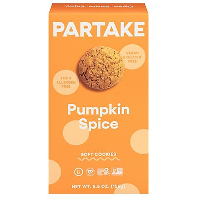 slide 1 of 1, Partake Pumpkin Spice Soft Cookies, 5.5 oz