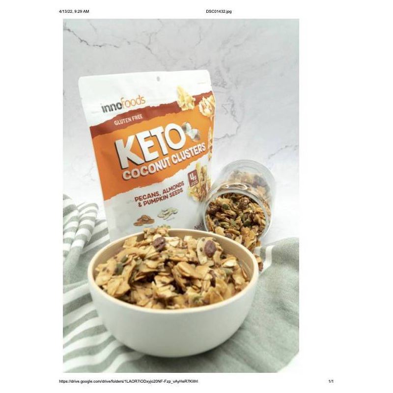 slide 4 of 5, innofoods Inno Foods Coconut Keto Clusters with Pecans, Almonds and Super Seeds - 5oz, 5 oz