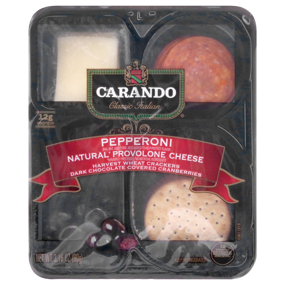 slide 1 of 7, Carando Pepperoni & Provolone Cheese 3.16 oz, 3.16 oz