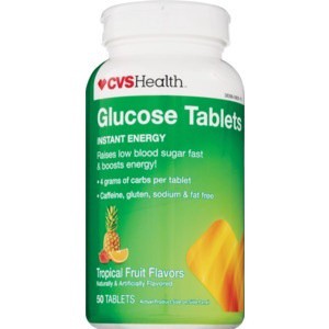 slide 1 of 1, CVS Health Glucose Tablets Tropical Fruit Flavors, 50 ct
