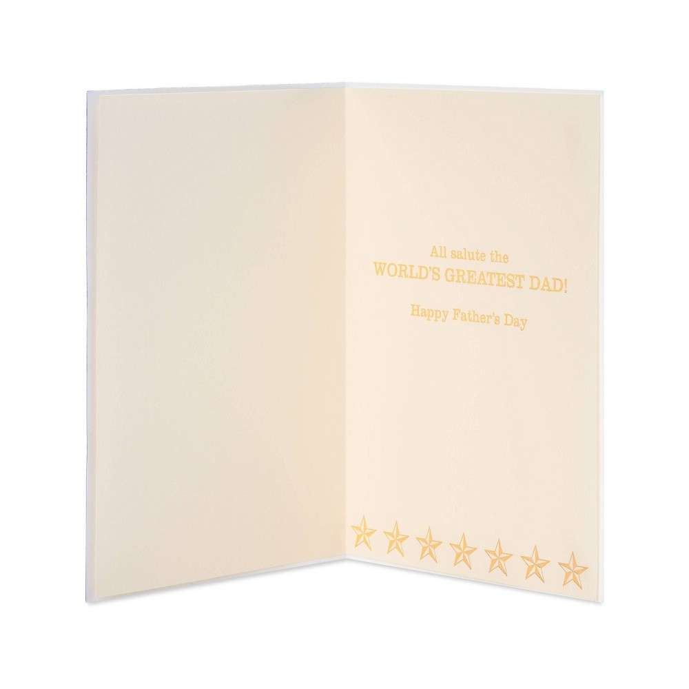 slide 3 of 5, Father's Day Card All Salute - PAPYRUS, 1 ct