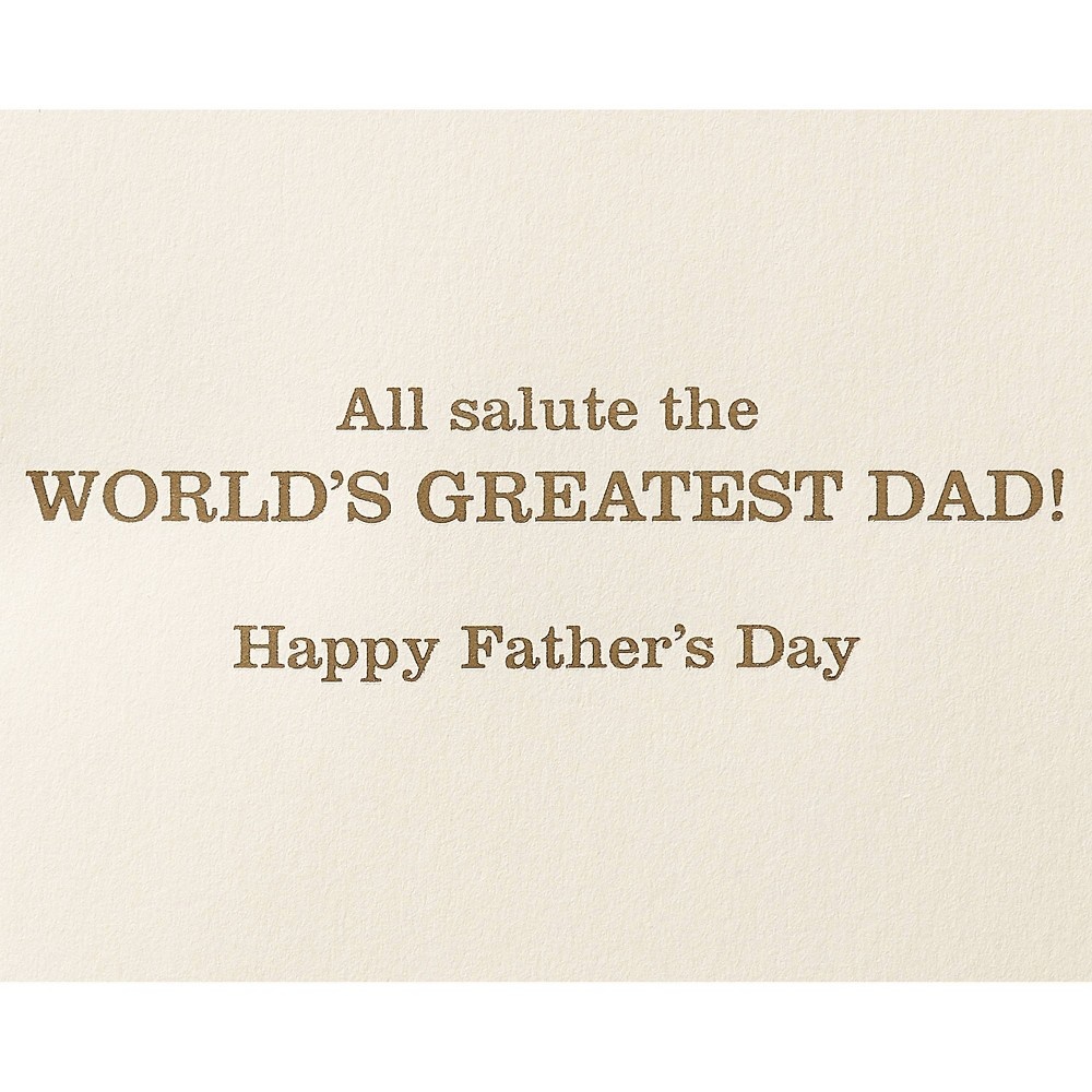 slide 2 of 5, Father's Day Card All Salute - PAPYRUS, 1 ct