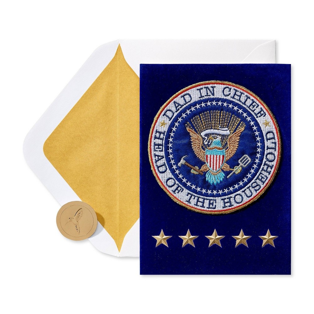 slide 4 of 5, Father's Day Card All Salute - PAPYRUS, 1 ct