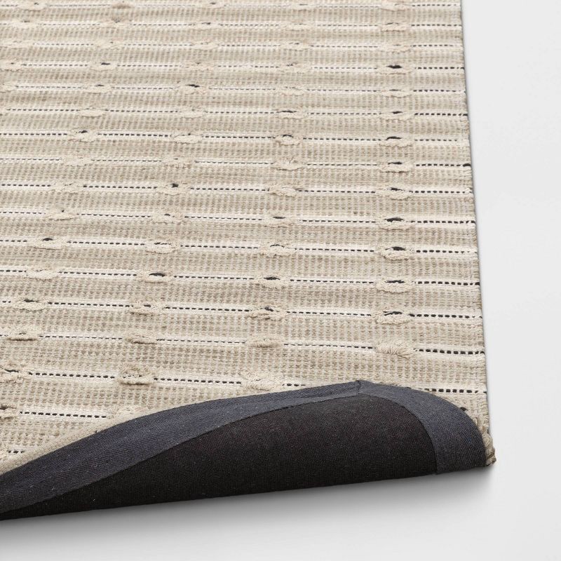 slide 4 of 4, 2'x3' Woven Striped Flatweave Rug Black/Cream - Threshold™, 1 ct