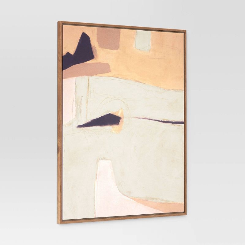 slide 2 of 7, (Set of 2) 24" x 30" Earth Abstract Framed Canvases Brown - Threshold™, 1 ct