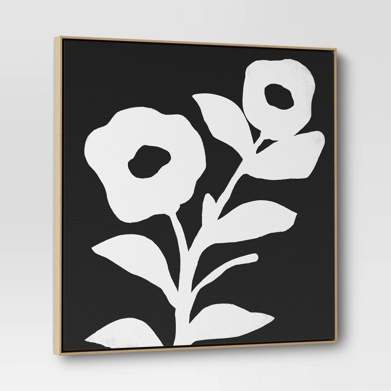 slide 5 of 7, 2pk 24" x 24" Floral Framed Wall Canvases - Threshold™, 2 ct