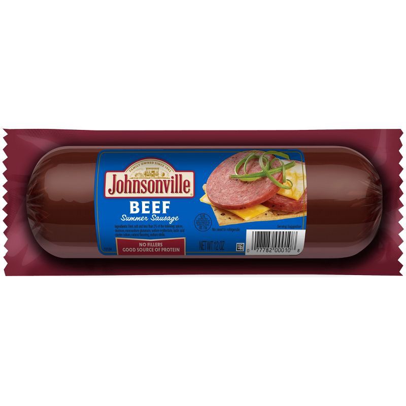 slide 4 of 6, Johnsonville Beef Recipe Snack Summer Sausage - 12oz, 12 oz