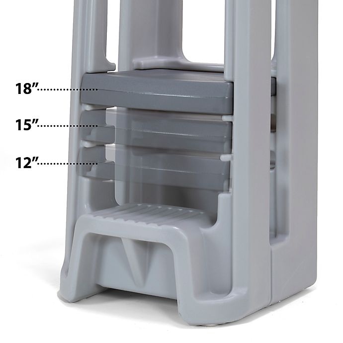 slide 4 of 7, Simplay3 Toddler Tower Step Stool - Grey, 1 ct