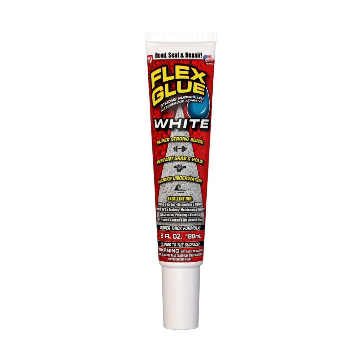 slide 1 of 3, FLEX SEAL Flex Glue White, 6 oz